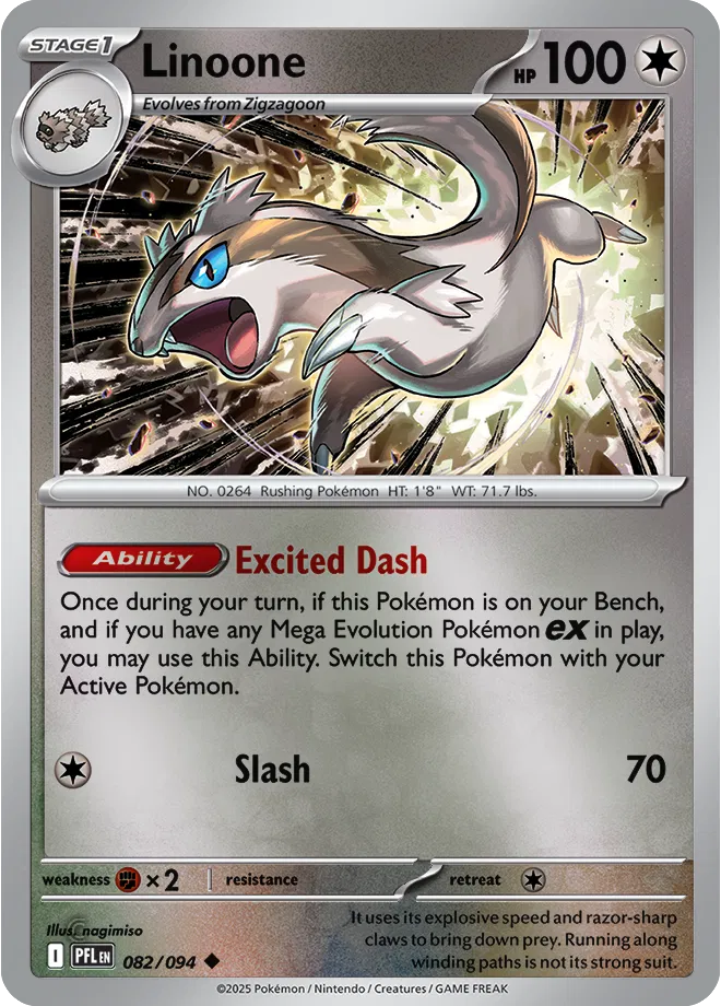 082/094 Linoone Reverse Holo