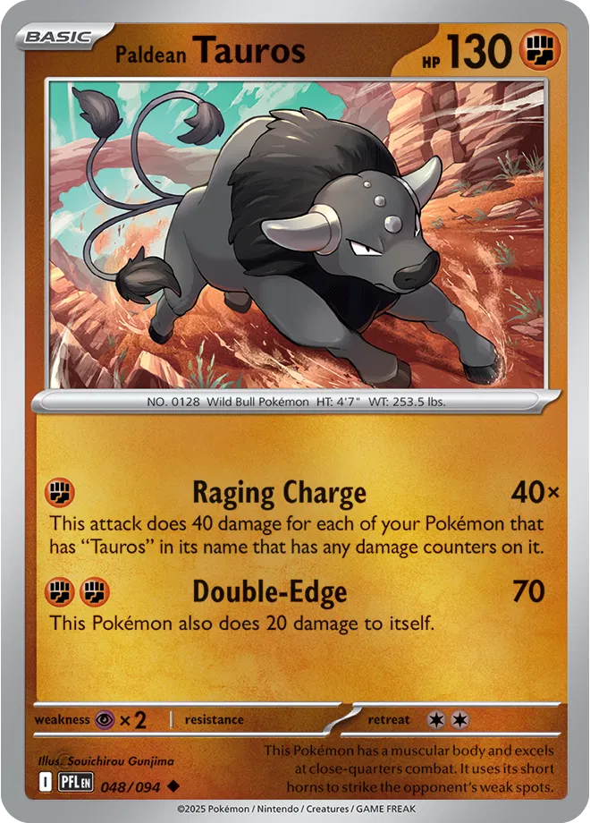 048/094 Paldean Tauros Reverse Holo