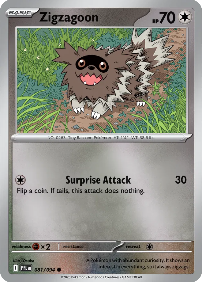 081/094 Zigzagoon Reverse Holo - Phantasmal Flames