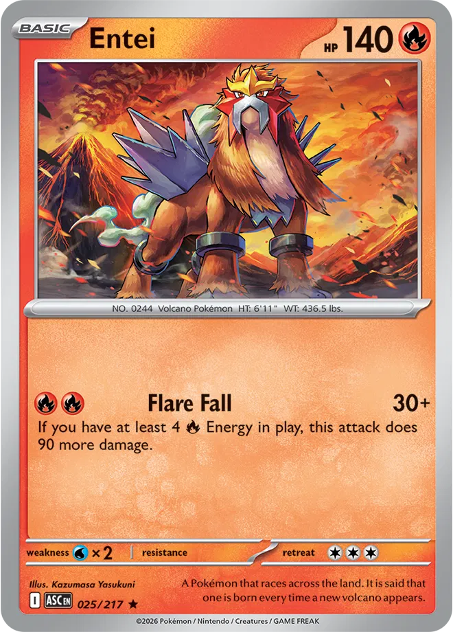 025/217 Entei Holofoil - Ascended Heroes