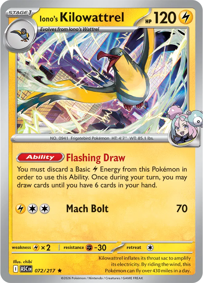072/217 Iono's Kilowattrel Holofoil