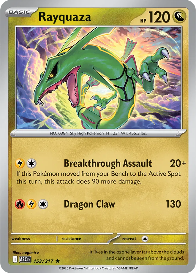 153/217 Rayquaza Holofoil - Ascended Heroes