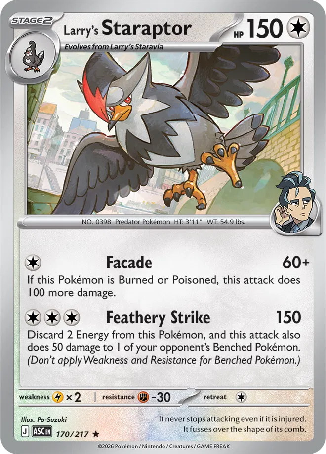 170/217 Larry's Staraptor Holofoil