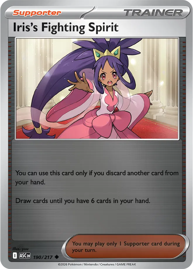 190/217 Iris's Fighting Spirit Reverse Holo - Ascended Heroes