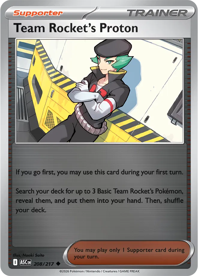 208/217 Team Rocket's Proton Reverse Holo