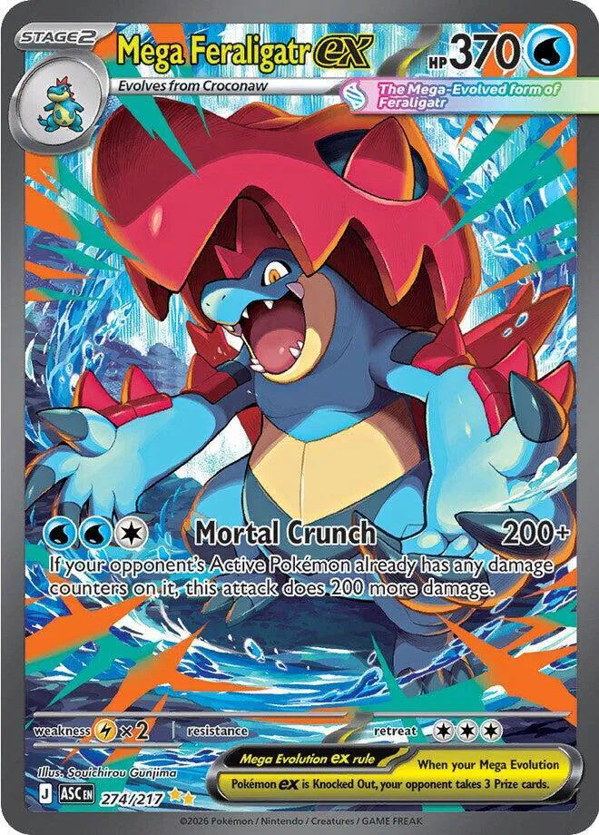 274/217 Mega Feraligatr EX - Ascended Heroes