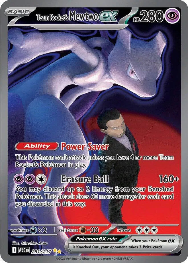 281/217 Team Rocket's Mewtwo EX - Ascended Heroes