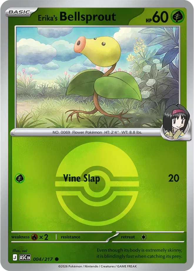 004/217 Erika's Bellsprout Poke Ball