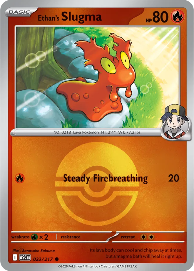 023/217 Ethan's Slugma Poke Ball