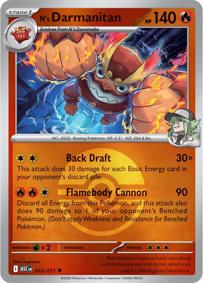 033/217 N's Darmanitan Poke Ball - Ascended Heroes