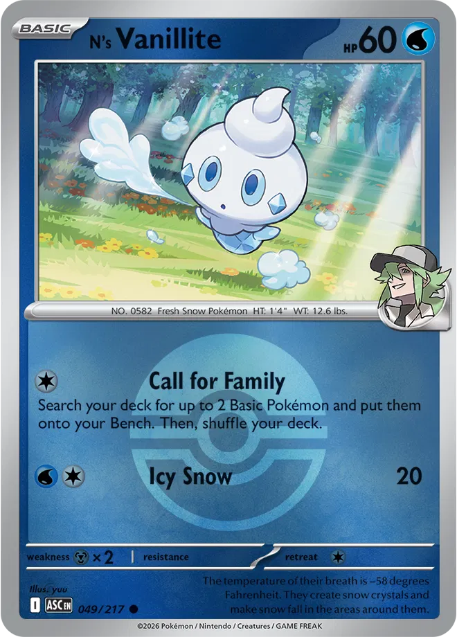049/217 N's Vanillite Poke Ball