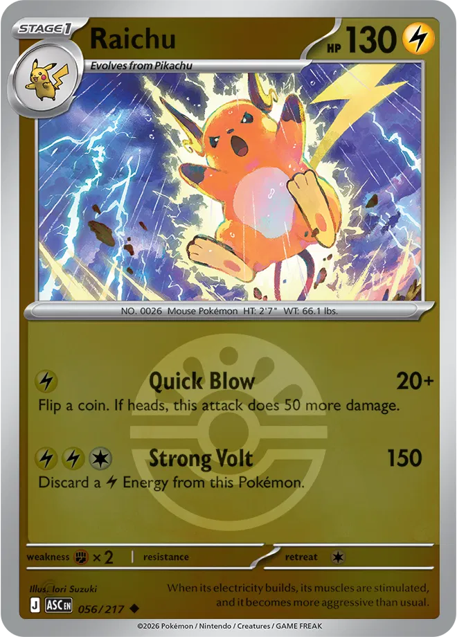 056/217 Raichu Friend Ball