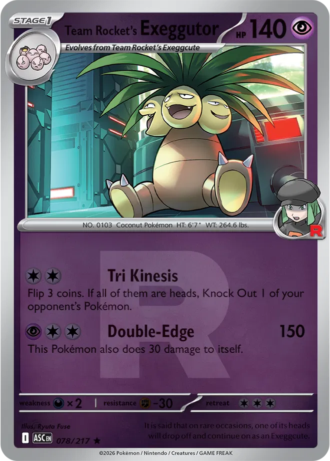 078/217 Team Rocket's Exeggutor Team Rocket