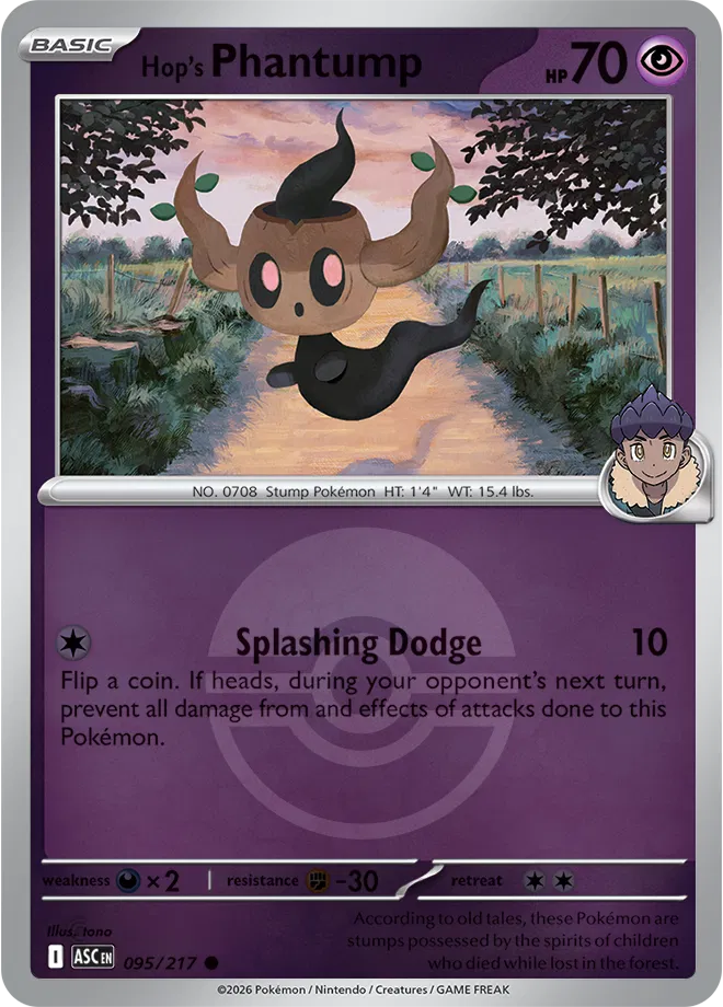 095/217 Hop's Phantump Poke Ball - Ascended Heroes