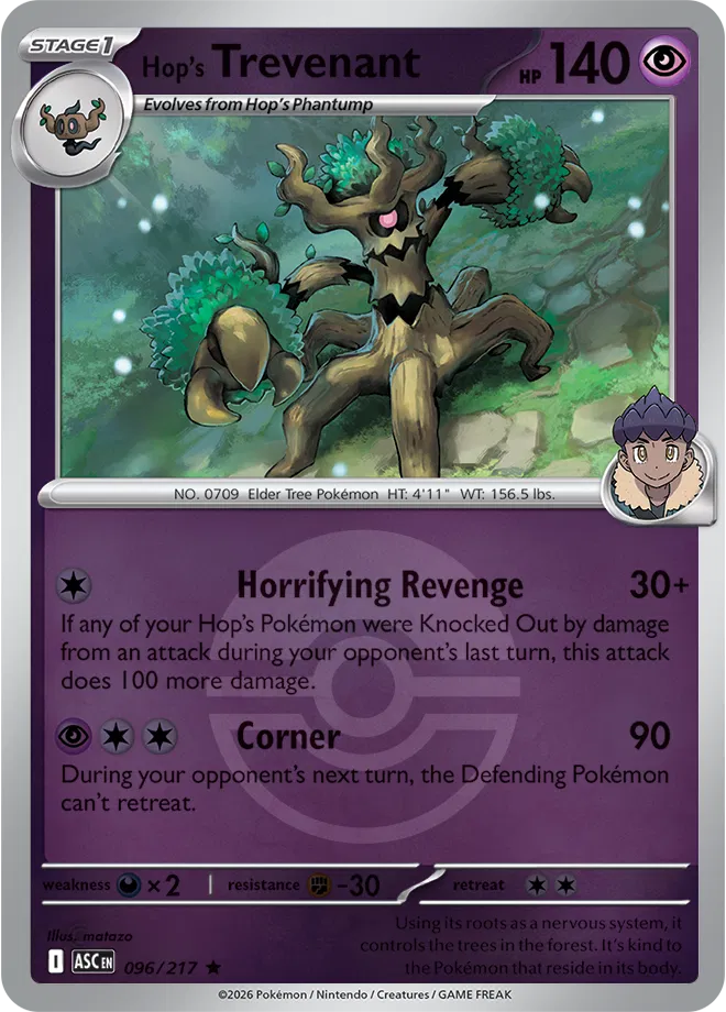 096/217 Hop's Trevenant Poke Ball