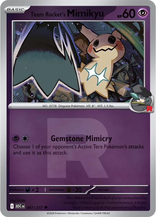 097/217 Team Rocket's Mimikyu Team Rocket