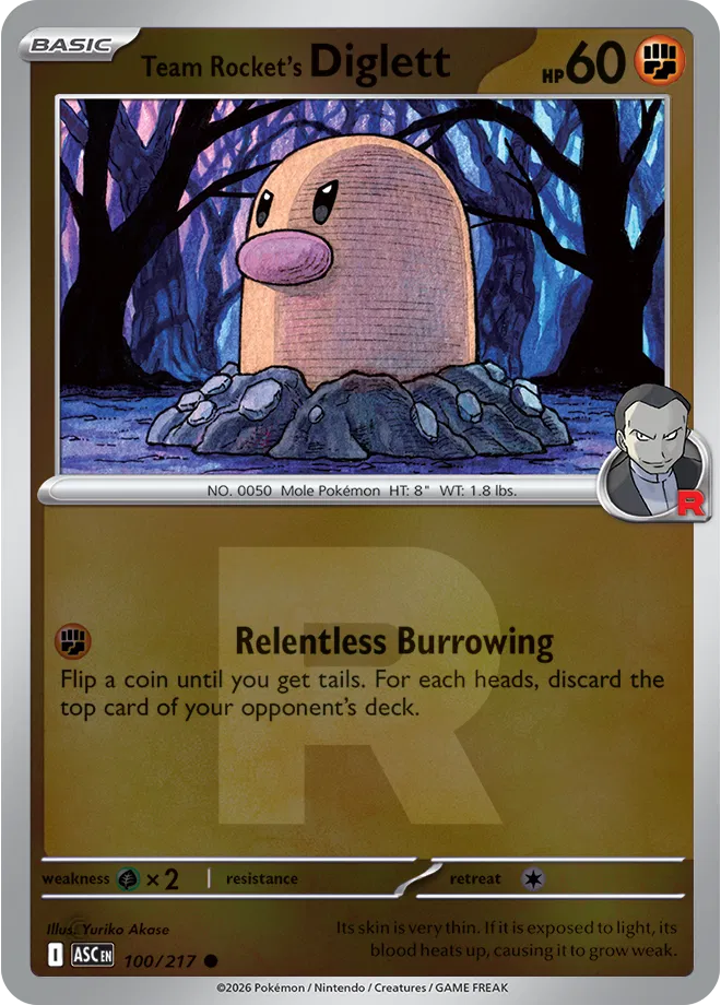 100/217 Team Rocket's Diglett Team Rocket