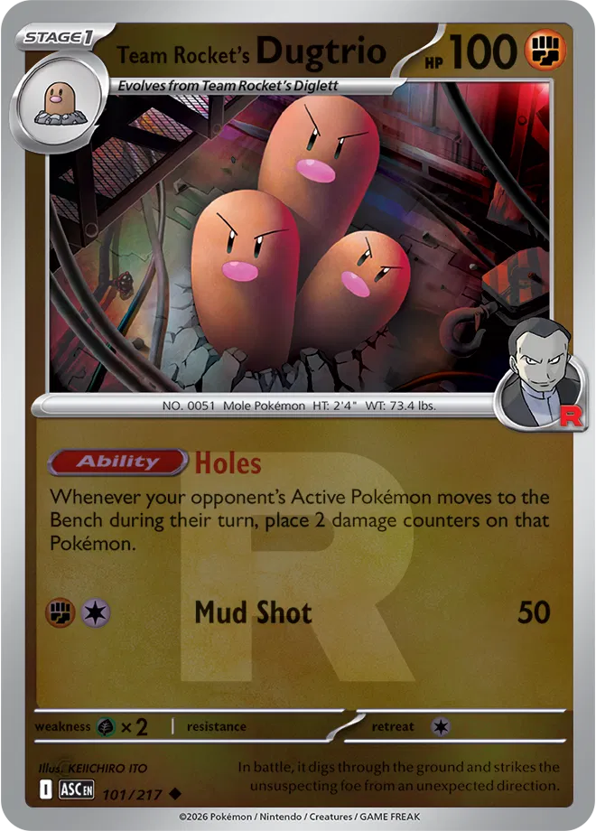 101/217 Team Rocket's Dugtrio Team Rocket