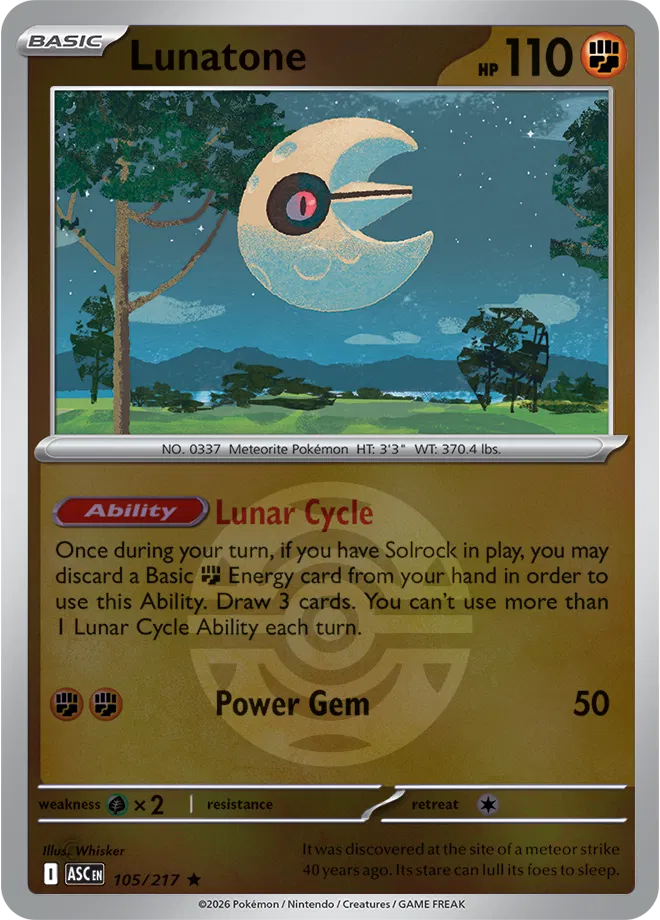 105/217 Lunatone Dusk Ball