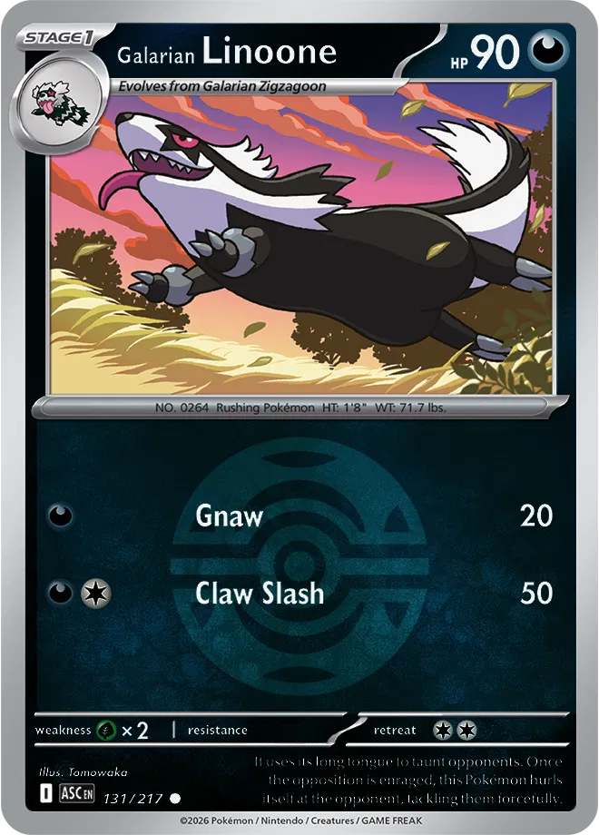 131/217 Galarian Linoone Dusk Ball - Ascended Heroes