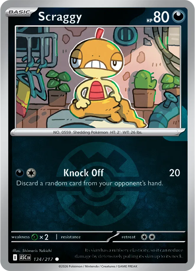 134/217 Scraggy Quick Ball - Ascended Heroes