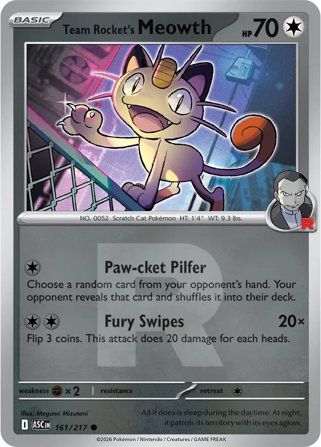 161/217 Team Rocket's Meowth Team Rocket