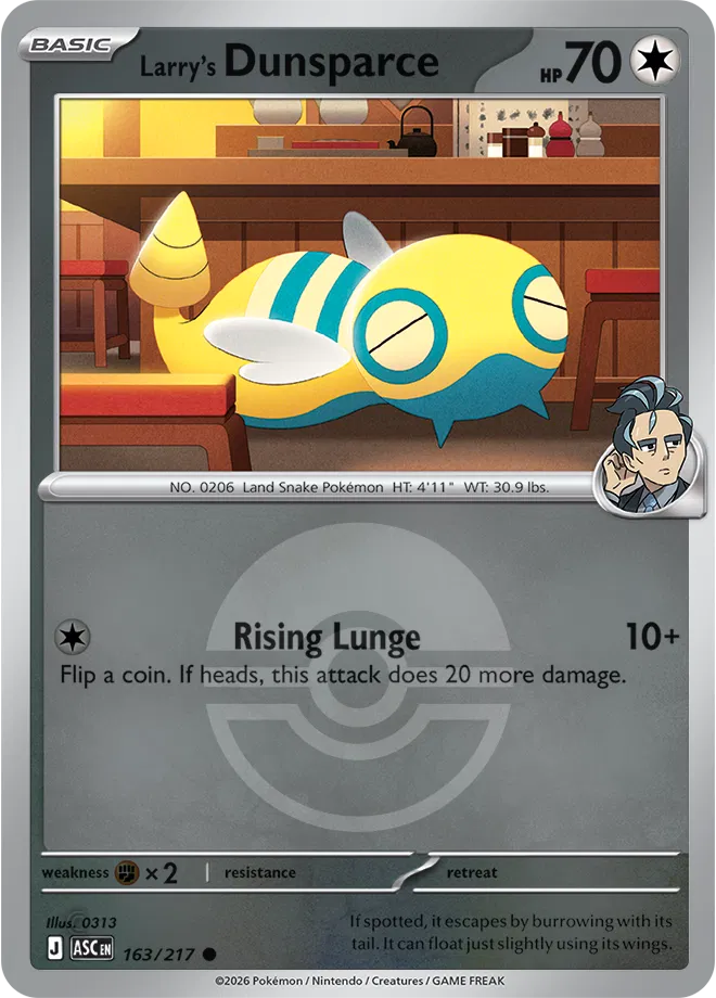 163/217 Larry's Dunsparce Poke Ball