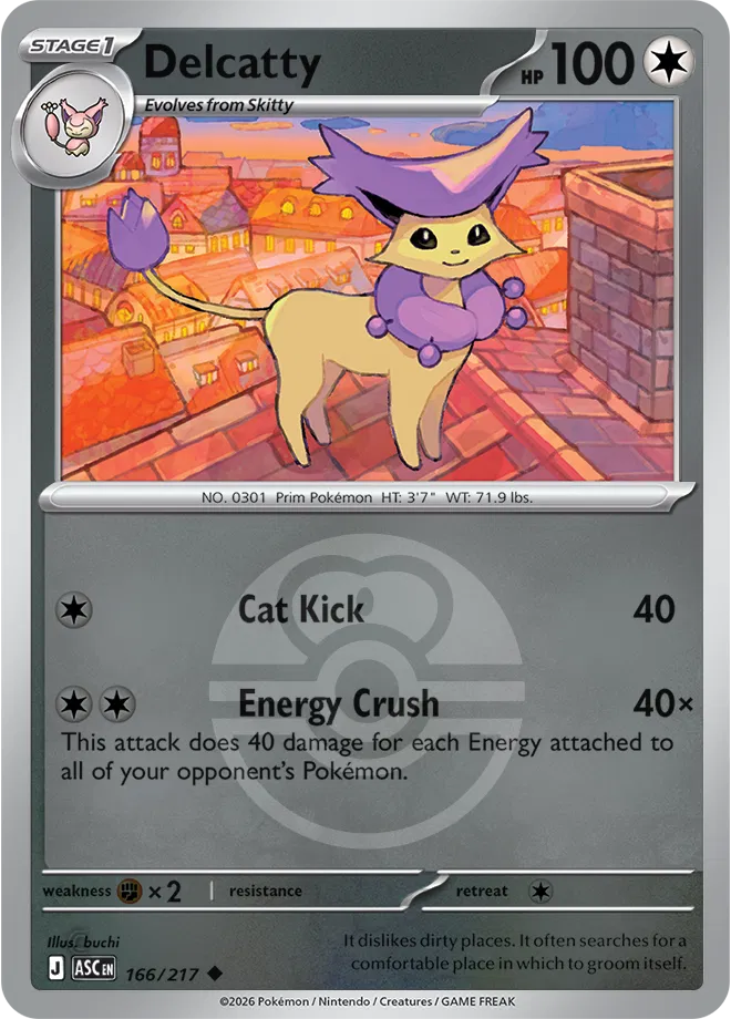 166/217 Delcatty Love Ball - Ascended Heroes
