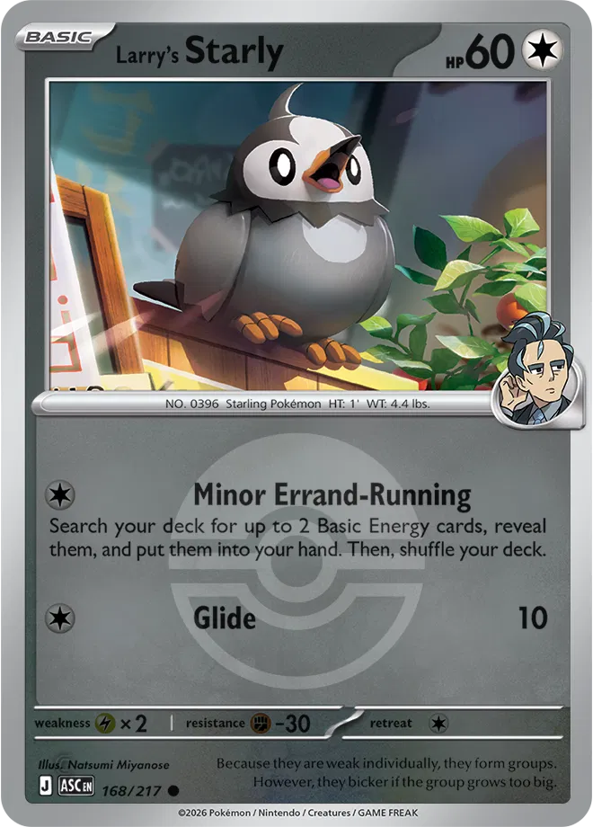168/217 Larry's Starly Poke Ball - Ascended Heroes