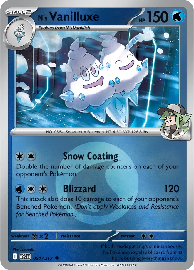 051/217 N's Vanilluxe Energy Symbol - Ascended Heroes