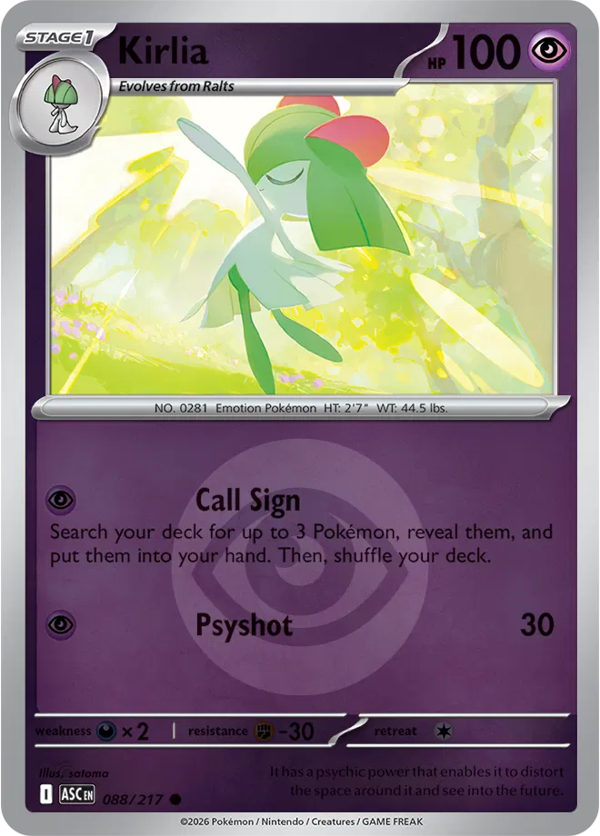 088/217 Kirlia Energy Symbol