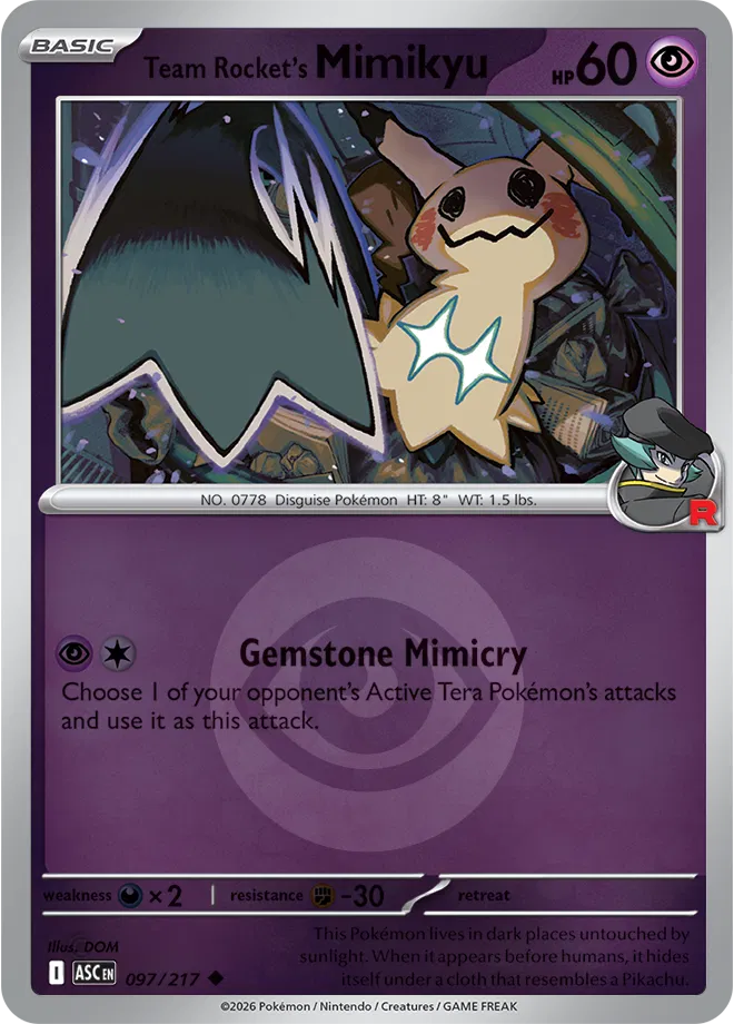 097/217 Team Rocket's Mimikyu Energy Symbol