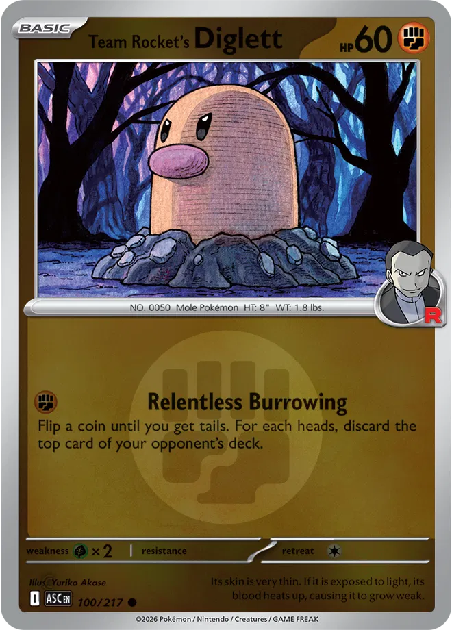 100/217 Team Rocket's Diglett Energy Symbol