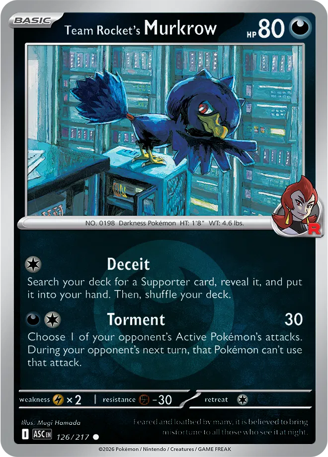 126/217 Team Rocket's Murkrow Energy Symbol