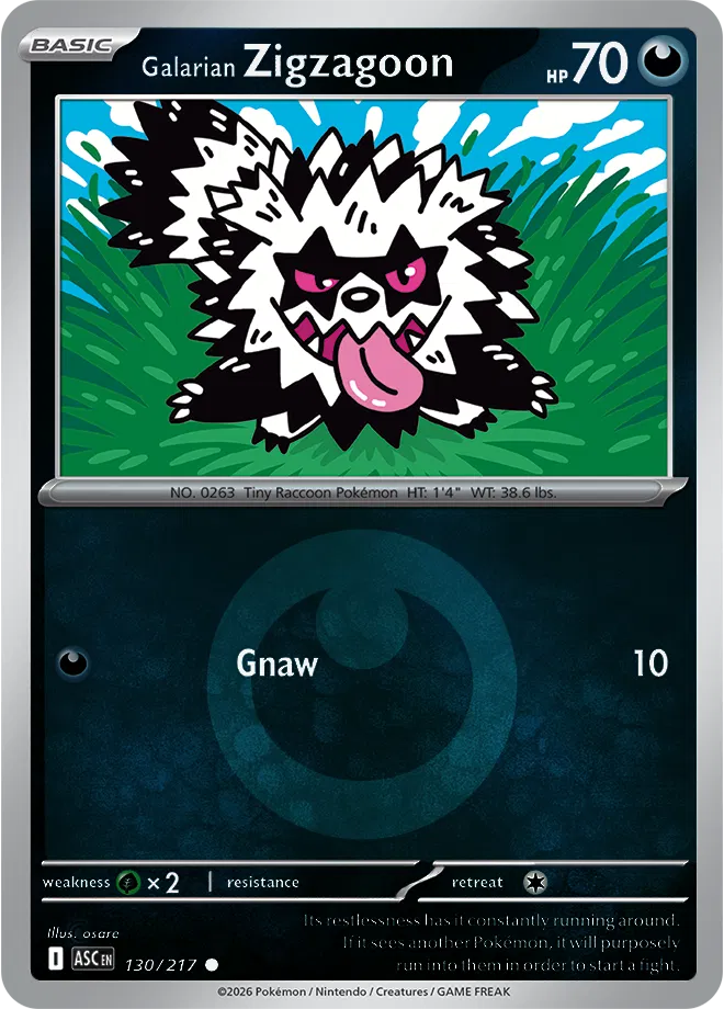130/217 Galarian Zigzagoon Energy Symbol - Ascended Heroes