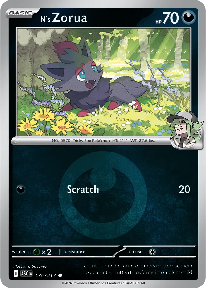 136/217 N's Zorua Energy Symbol - Ascended Heroes