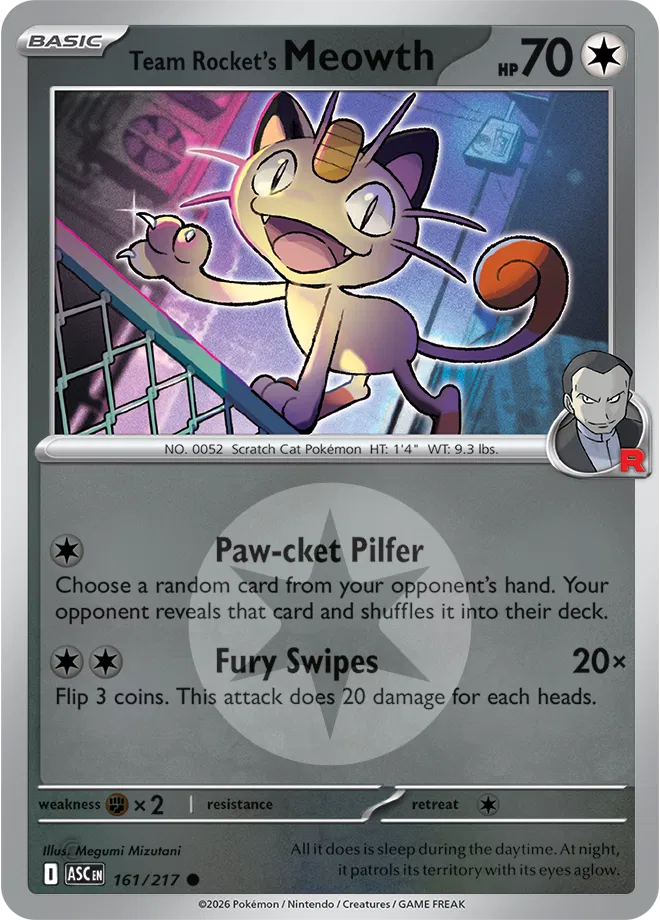 161/217 Team Rocket's Meowth Energy Symbol