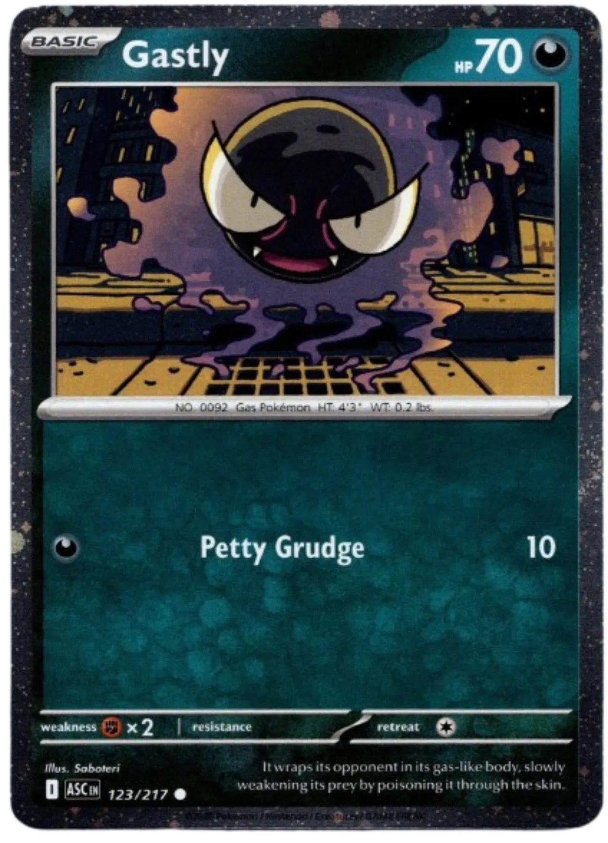 123/217 Gastly (Cosmos Holo) - Ascended Heroes