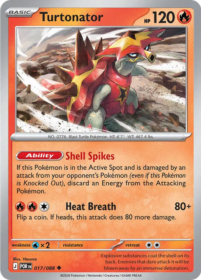 017/088 Turtonator Reverse Holo