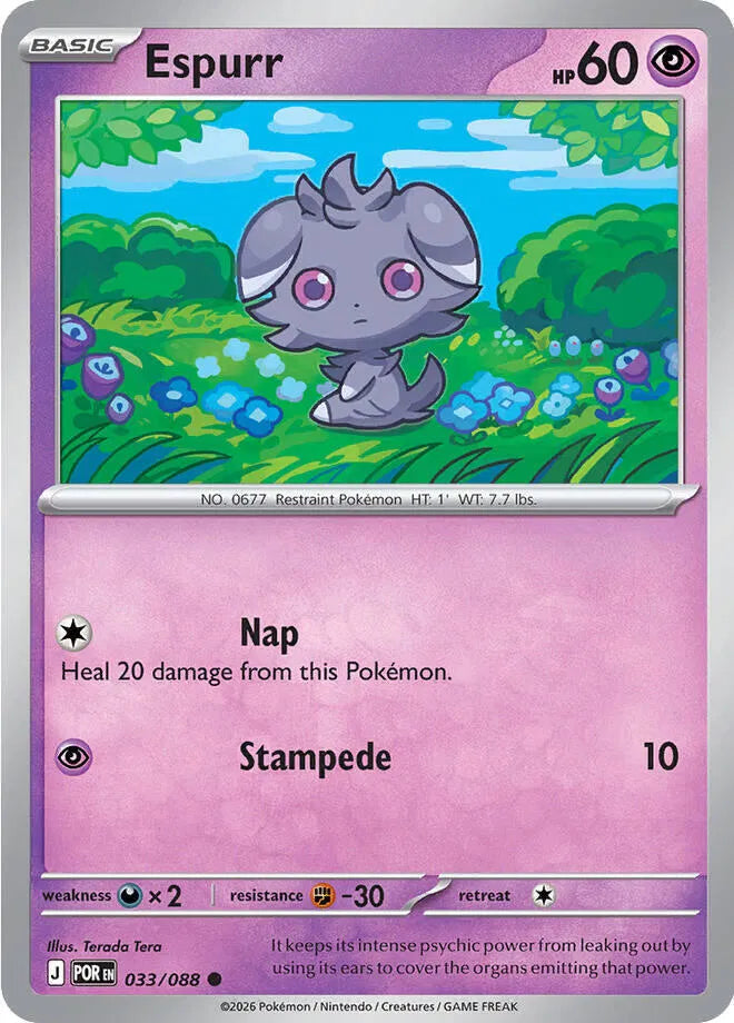 033/088 Espurr Reverse Holo