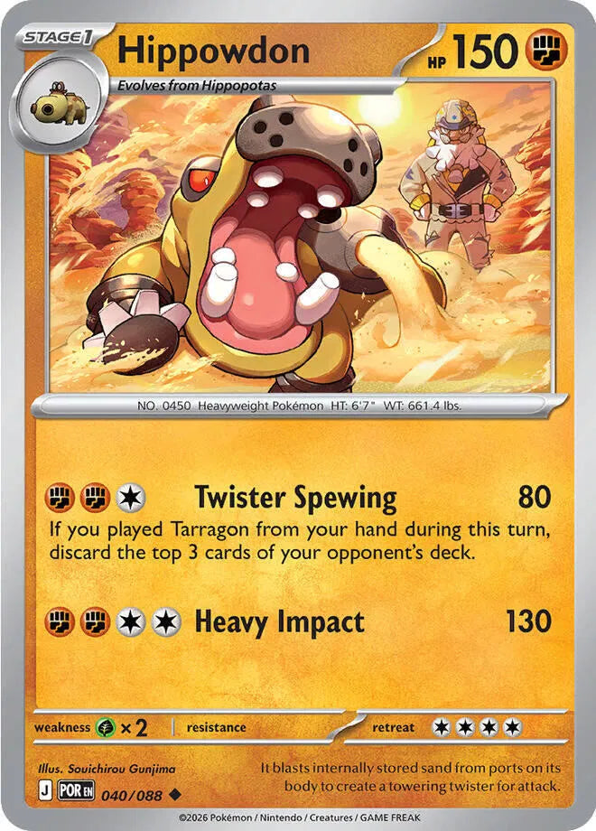 040/088 Hippowdon Reverse Holo