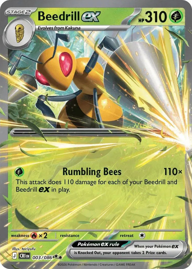 003/086 Beedrill EX Holofoil - Chaos Rising