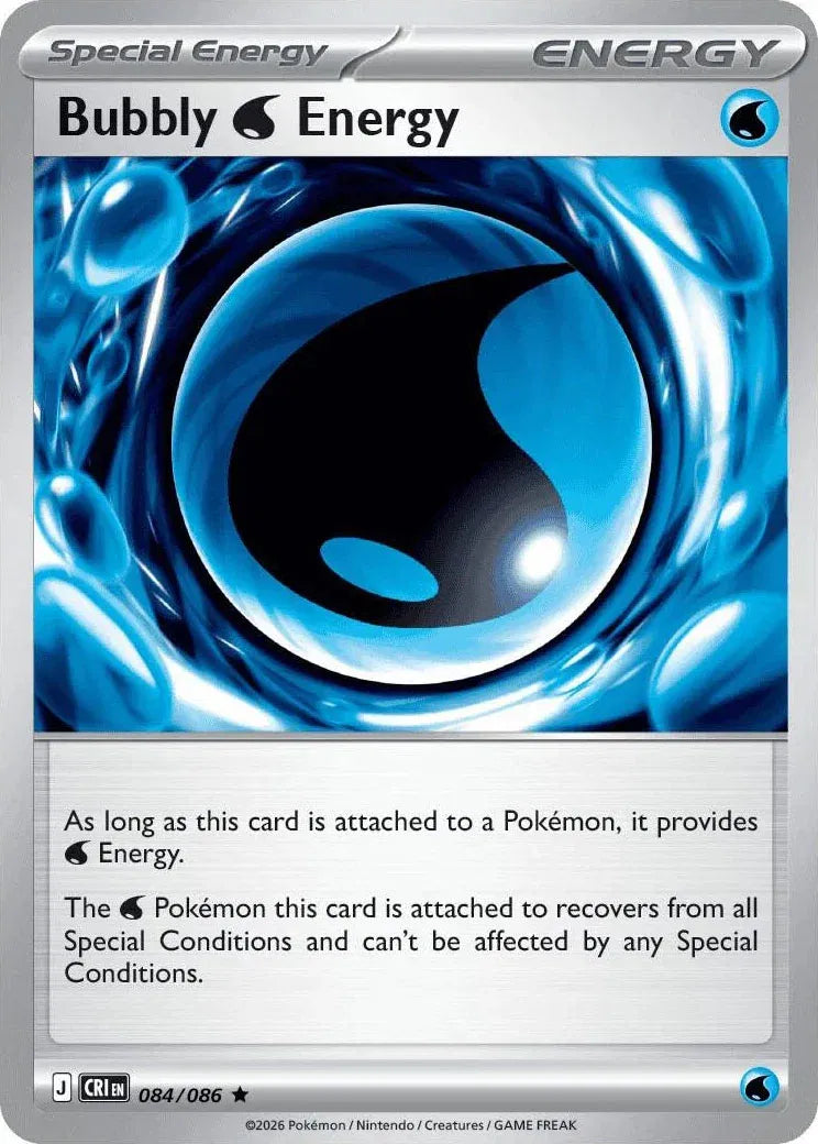 084/086 Bubbly Water Energy Reverse Holo - Chaos Rising