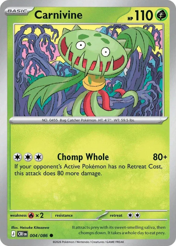 004/086 Carnivine Reverse Holo - Chaos Rising