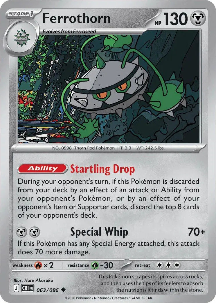 063/086 Ferrothorn Reverse Holo - Chaos Rising