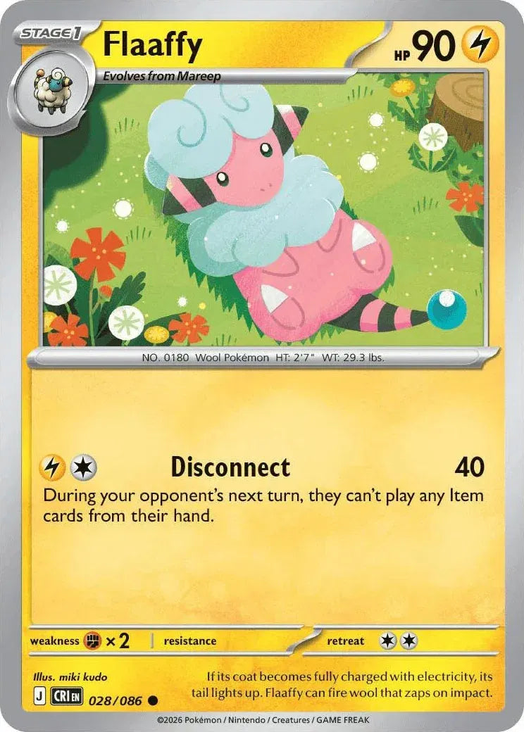 028/086 Flaaffy Reverse Holo - Chaos Rising