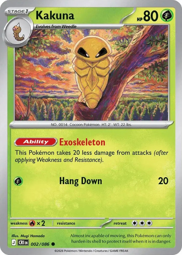 002/086 Kakuna Reverse Holo - Chaos Rising