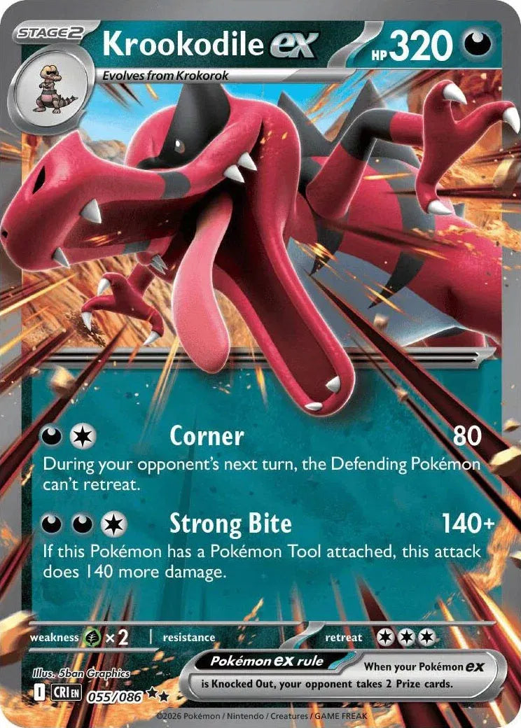 055/086 Krookodile EX - Chaos Rising