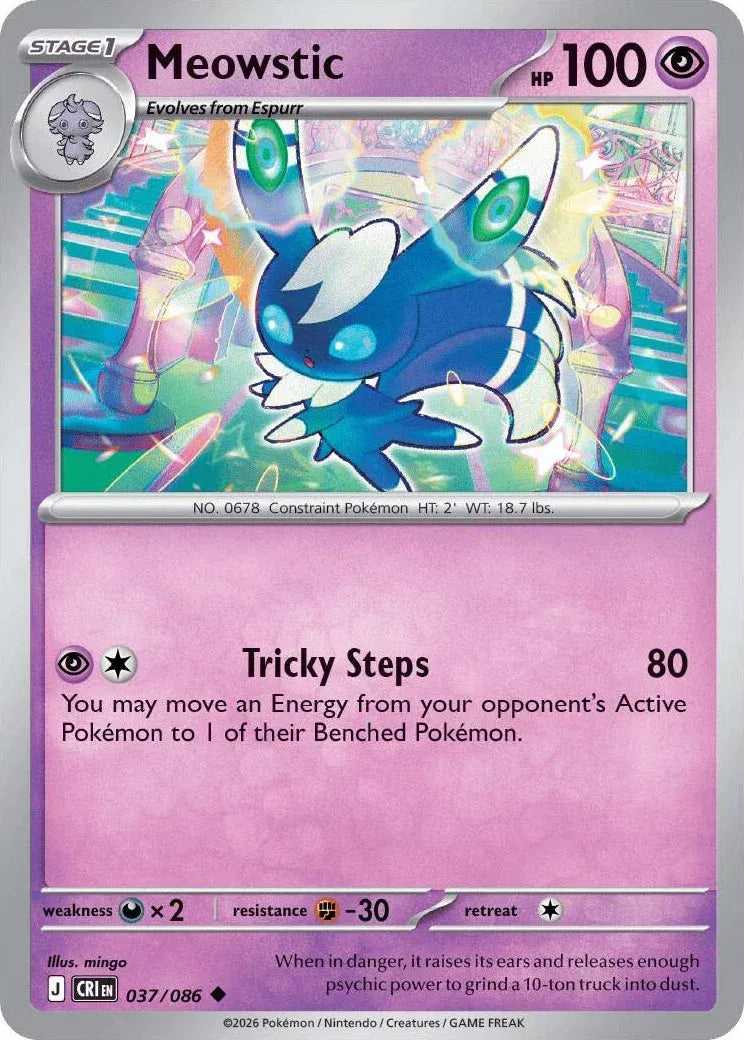 037/086 Meowstic Reverse Holo - Chaos Rising