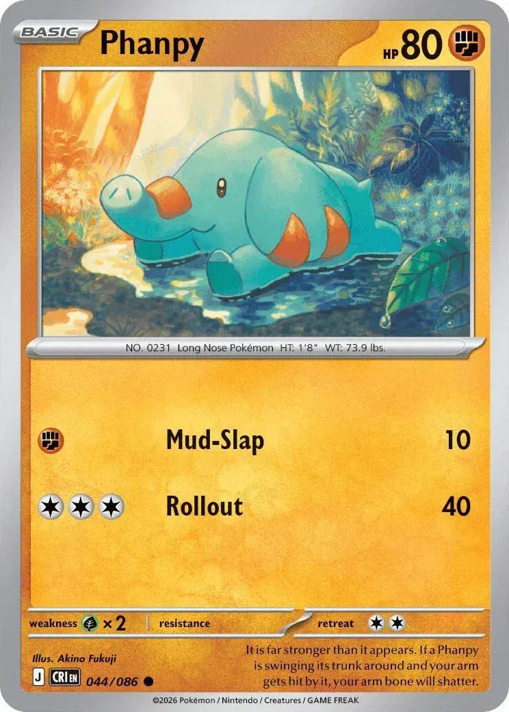 044/086 Phanpy Reverse Holo - Chaos Rising